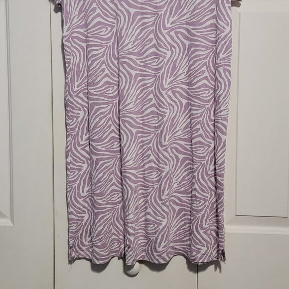 Jockey Cooling Comfort Short Sleeve Sleepshirt, Medium, Lilac Striations - Picture 2 of 11